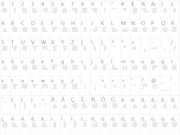 Disco Deck Character Map