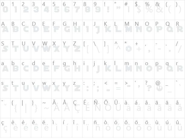 Distant Galaxy Character Map