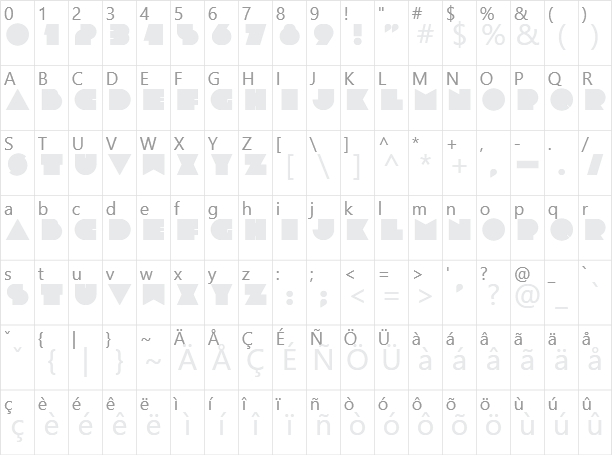 Dubtronic Character Map