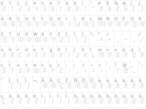 Electric Boots Character Map