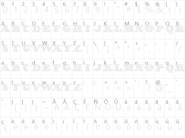 Exotica Character Map