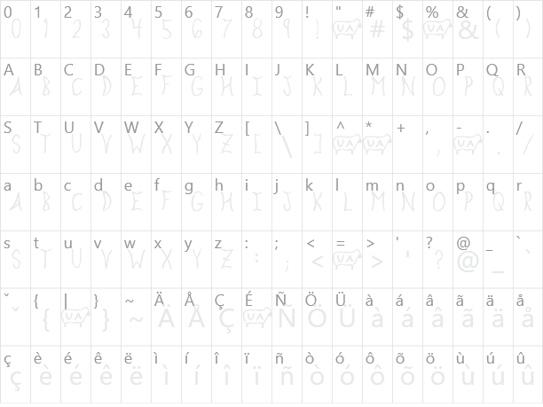 Exploding Sheep Character Map