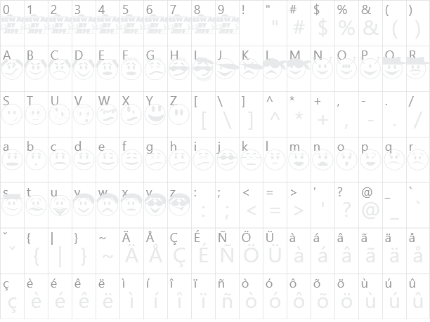 Xprssionism Character Map