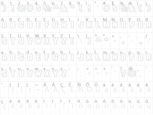 Fanatika One Character Map