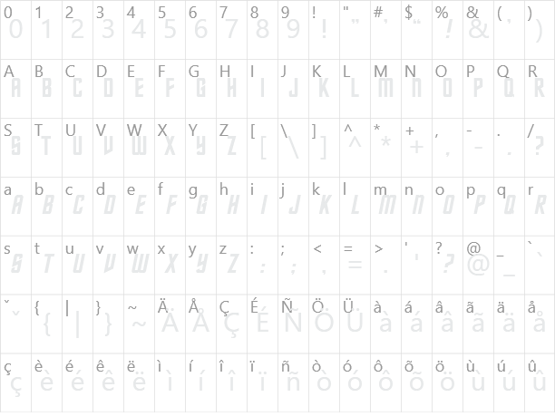 FederationClassic Character Map