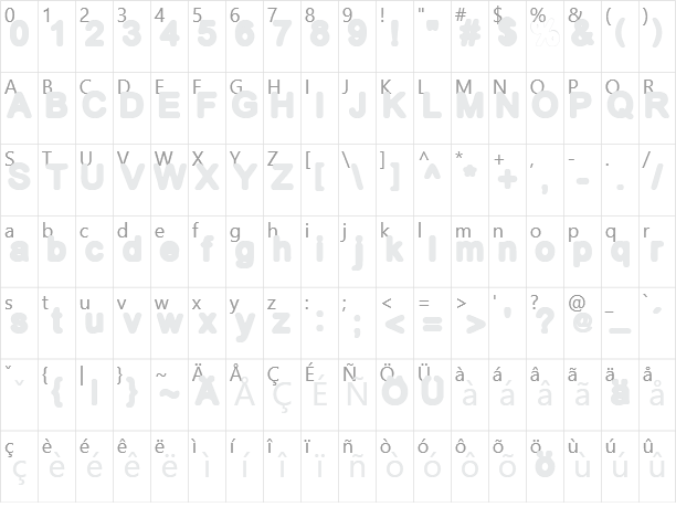 GF Becker Character Map