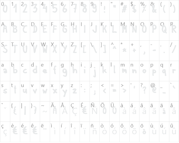 GF Matilda Character Map