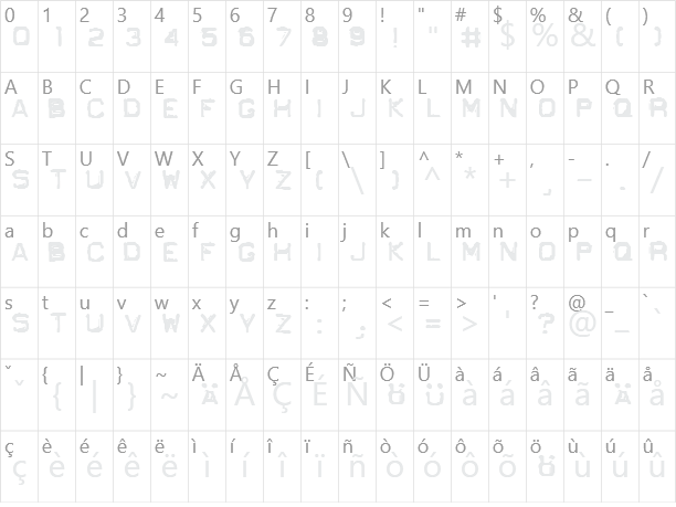 GF Ordner Character Map