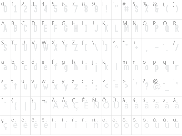 Go long Character Map