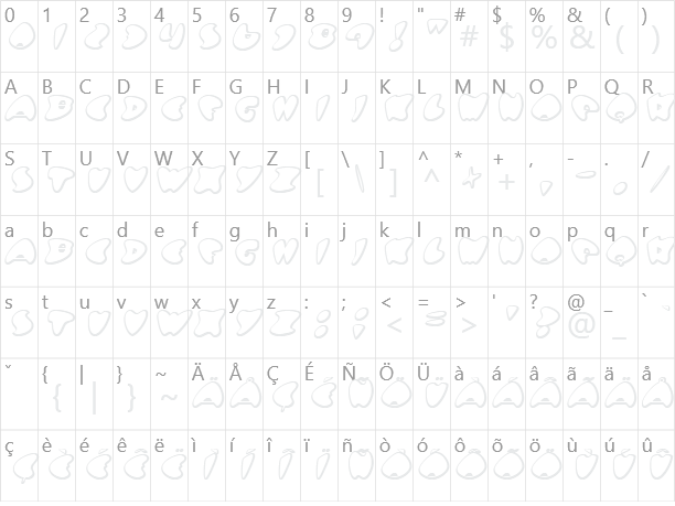 Got No Heart Character Map