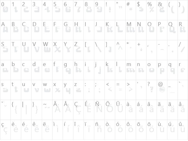 Gravity Sucks Character Map