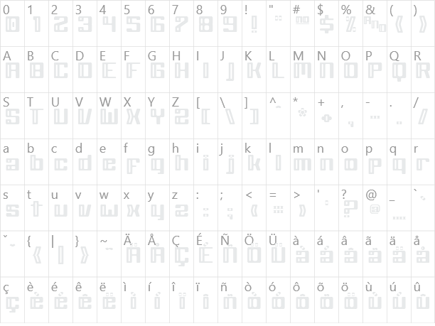 Grey Wolf Character Map