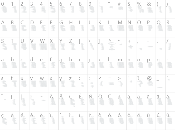 Ground Zero Character Map