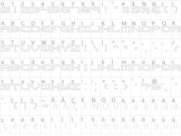 Gyrose Character Map