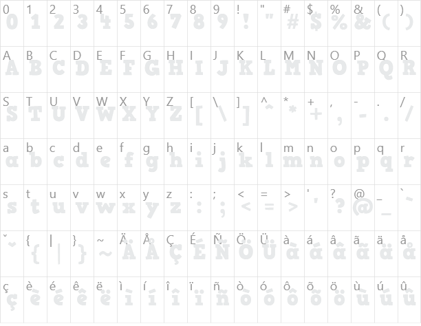 HVD Comic Serif Pro Character Map