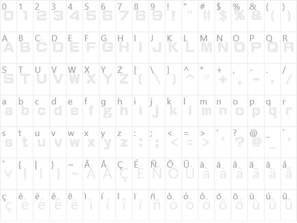 綜藝體繁 Zon Yi Character Map