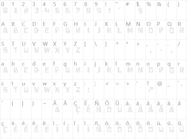 Heavy Data Character Map