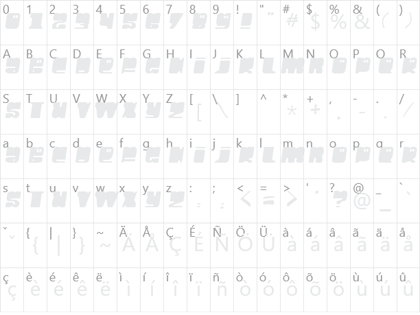 Hello Larry Character Map