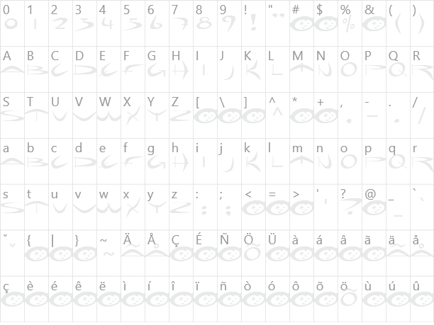 Holiday Hardcore Character Map