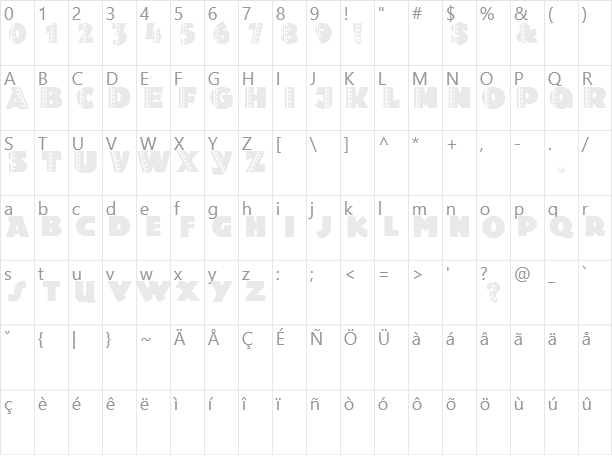 Holy Ravioli Character Map