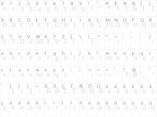 Intruder Alert Character Map