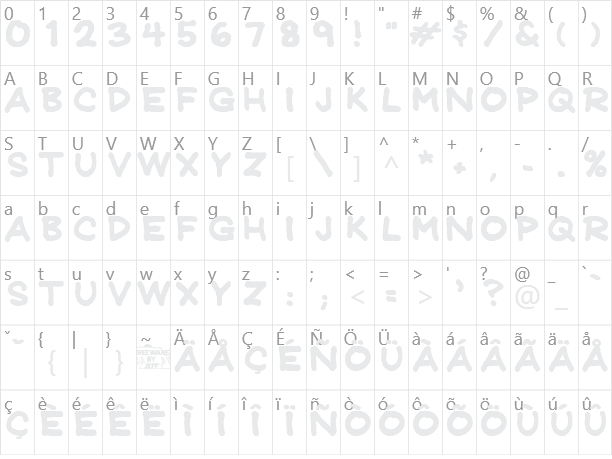 JeffreyPrint JL Character Map