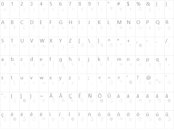 Jinky Character Map