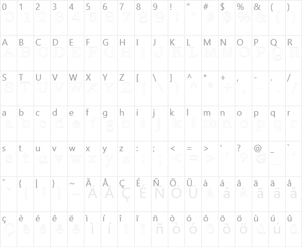 Kacst Title L Character Map