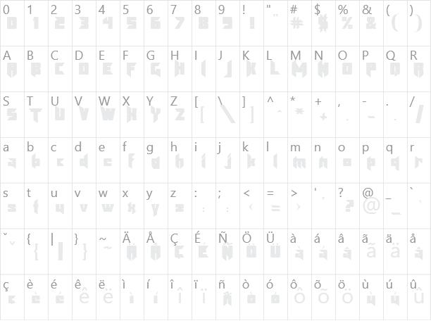 KlingonBlade Character Map