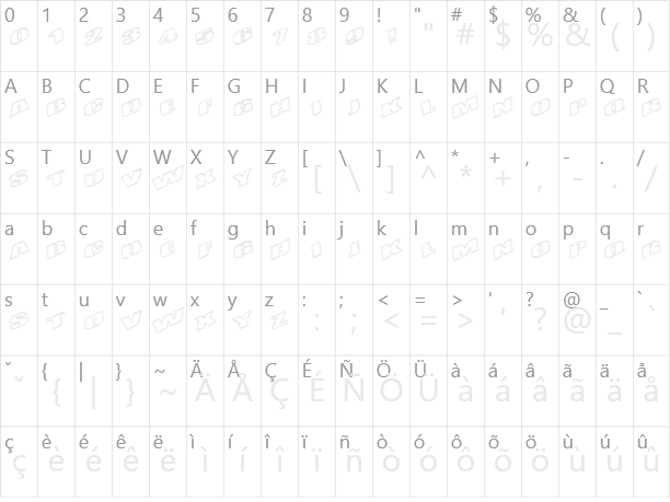 Kometenmelodie Character Map