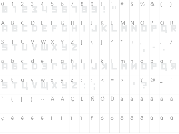 Kremlin Character Map