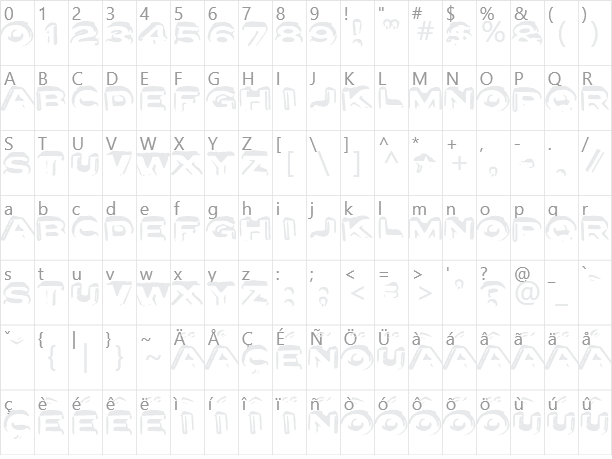 Letter Set A Character Map