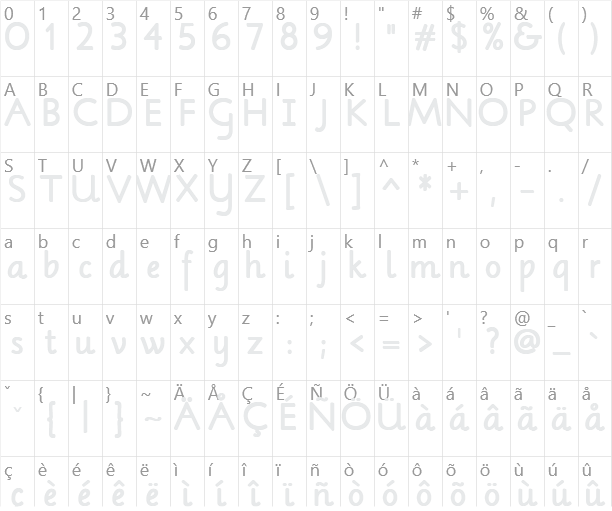 Lilly Character Map