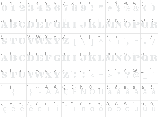 Lintsec Character Map