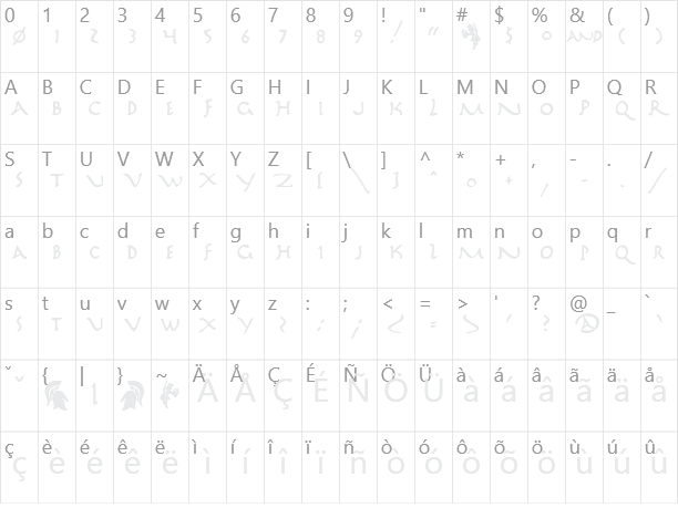 Marathon II Character Map