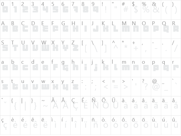 Metropolitan Demo Character Map