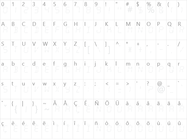 Minisystem Character Map