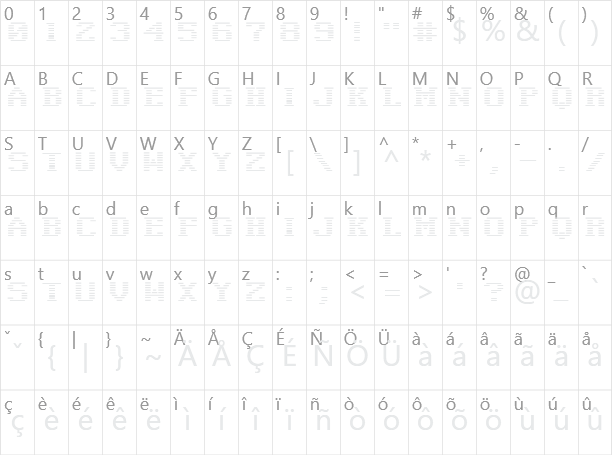 Negative Tuning Character Map