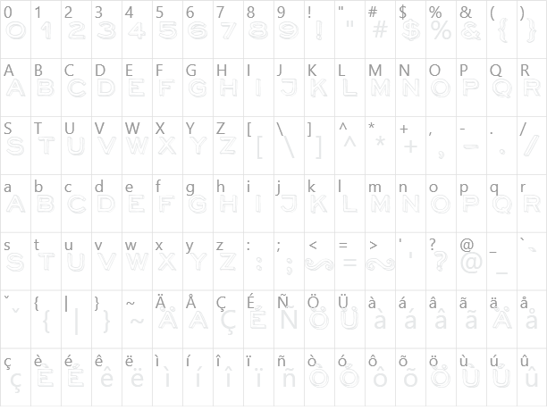 NeoRetroDraw Character Map