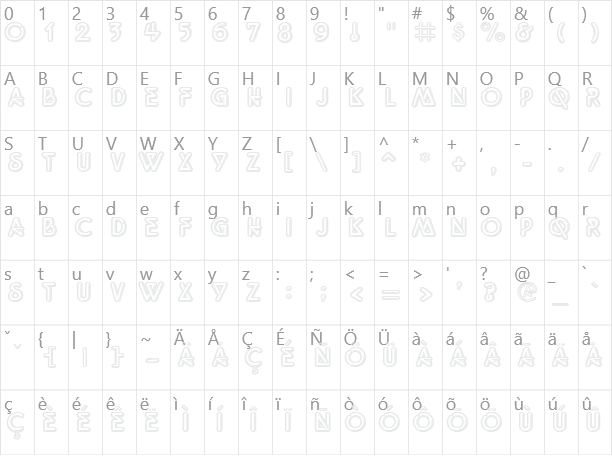 Neon Lights Character Map