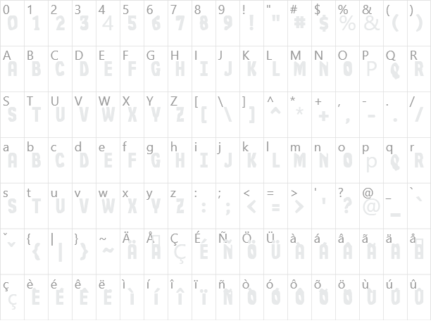 Not So Slim Jim Character Map