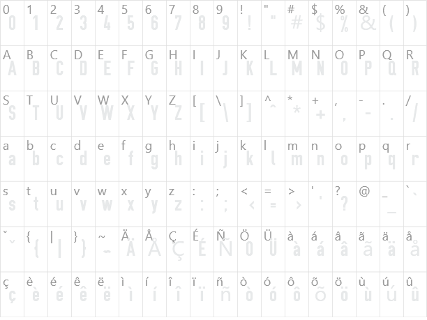 Osp Din Character Map