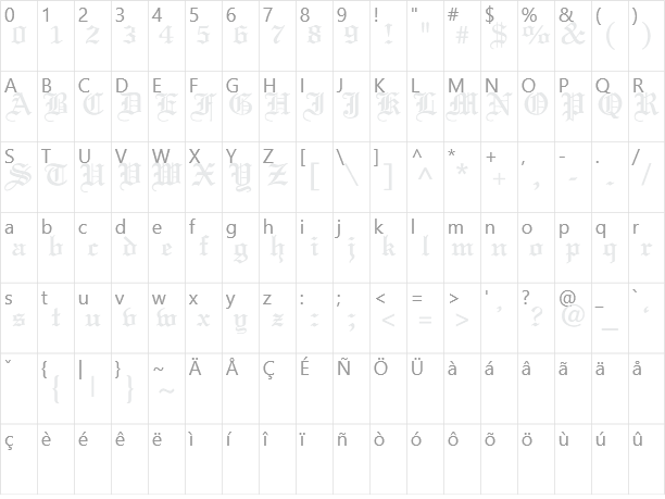 Corona Character Map