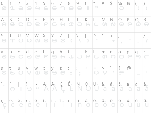 Omega Sentry Character Map