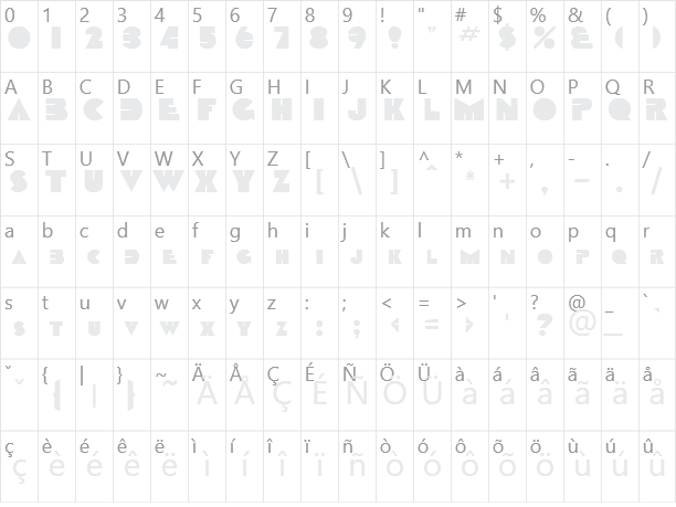 Orange Clock Character Map