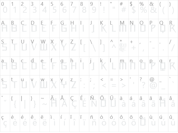 Orchidee Character Map