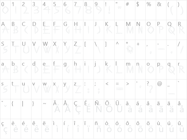 Paintboy Character Map