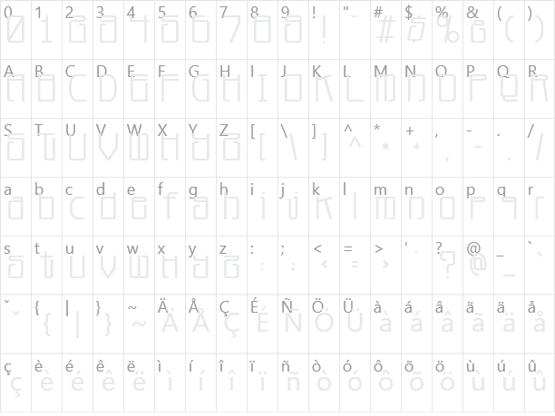 Planet Dust Character Map