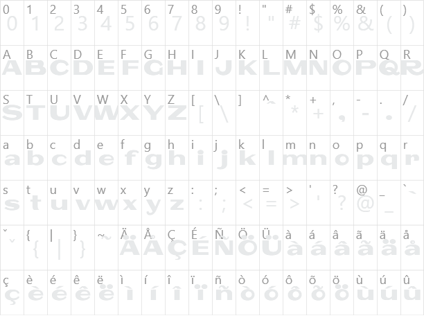 Polsku Character Map