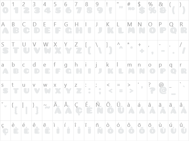 Pusab Character Map